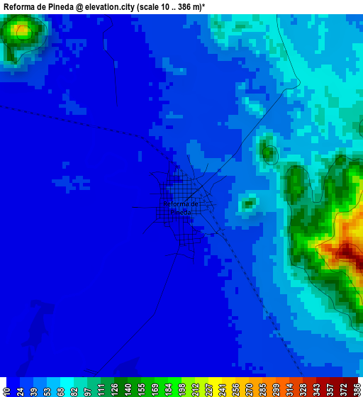 Reforma de Pineda elevation map