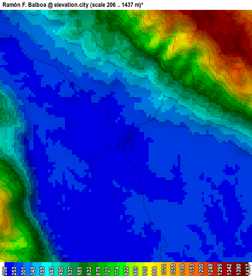 Ramón F. Balboa elevation map