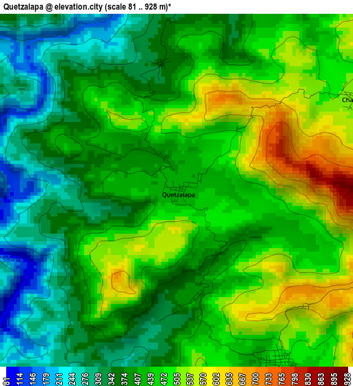 Quetzalapa elevation map