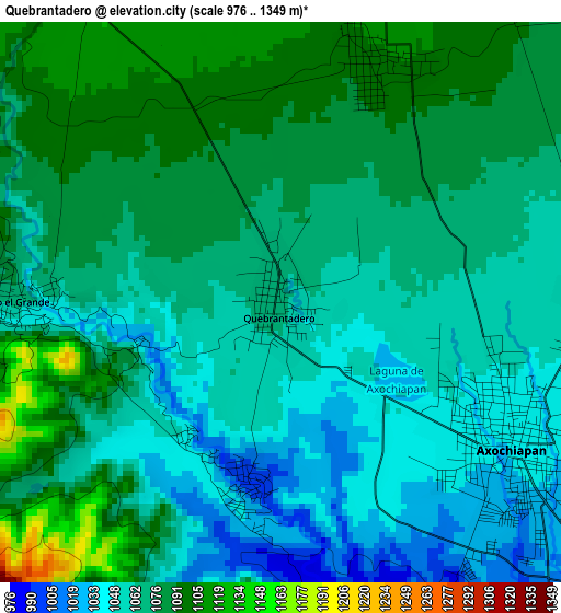 Quebrantadero elevation map