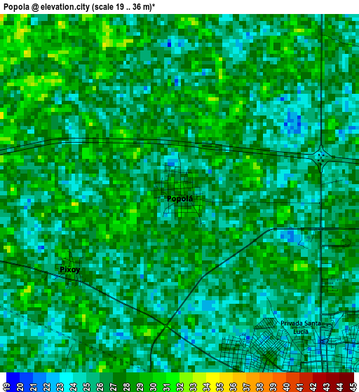 Popola elevation map