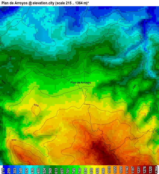 Plan de Arroyos elevation map