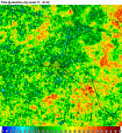 Piste elevation map