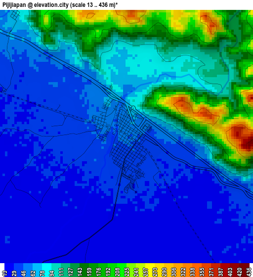 Pijijiapan elevation map