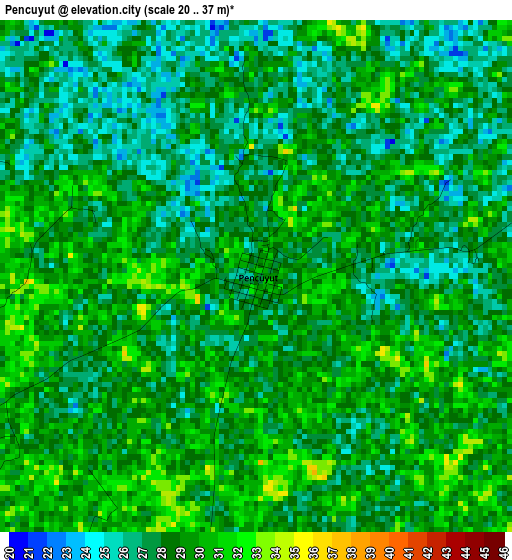 Pencuyut elevation map