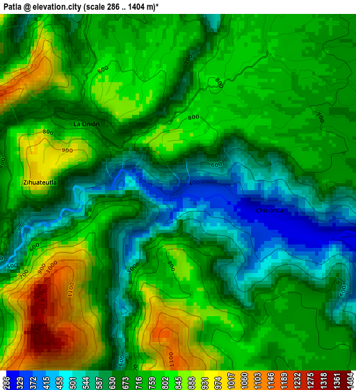 Patla elevation map