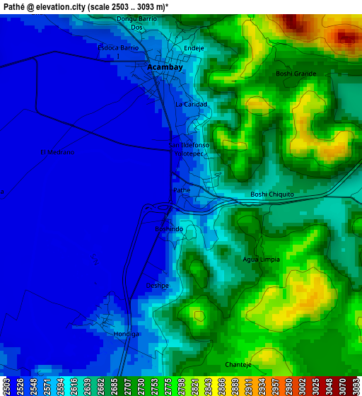 Pathé elevation map