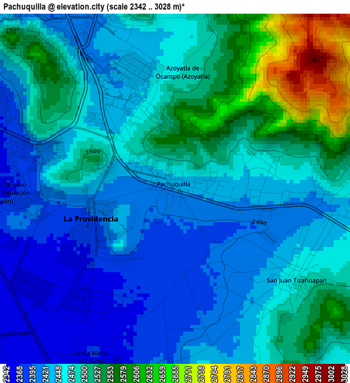 Pachuquilla elevation map