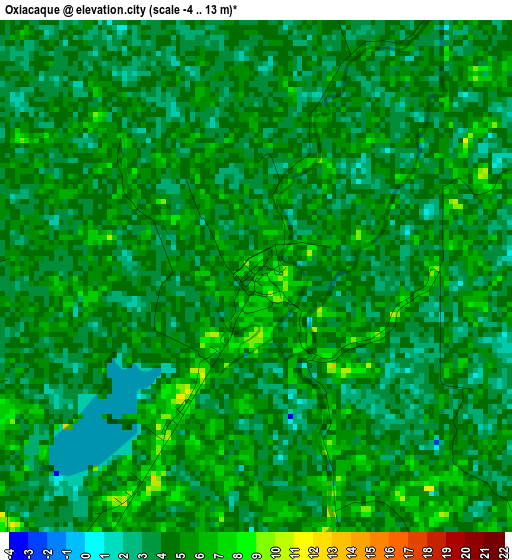 Oxiacaque elevation map