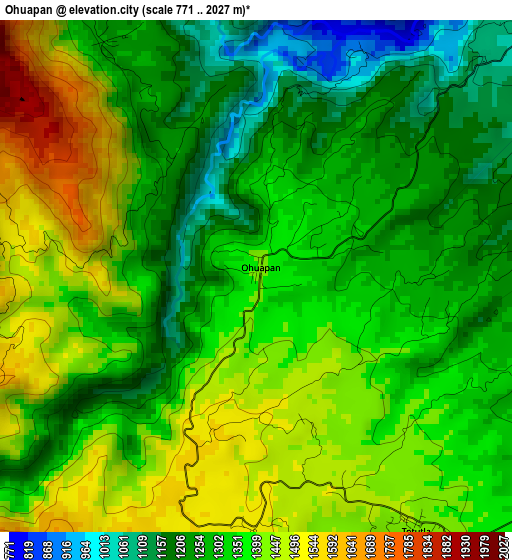 Ohuapan elevation map