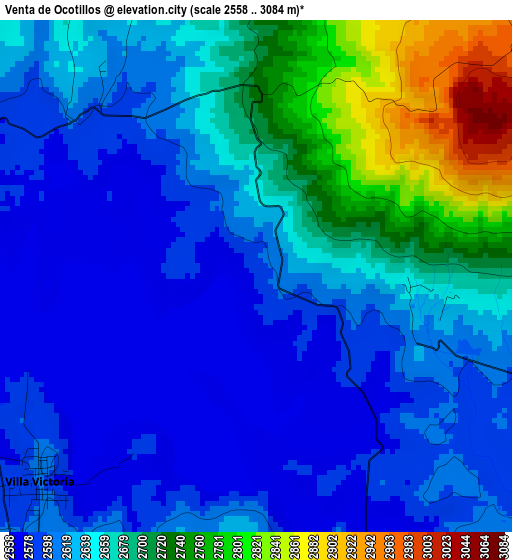 Venta de Ocotillos elevation map