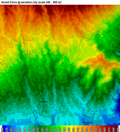 Ocotal Chico elevation map