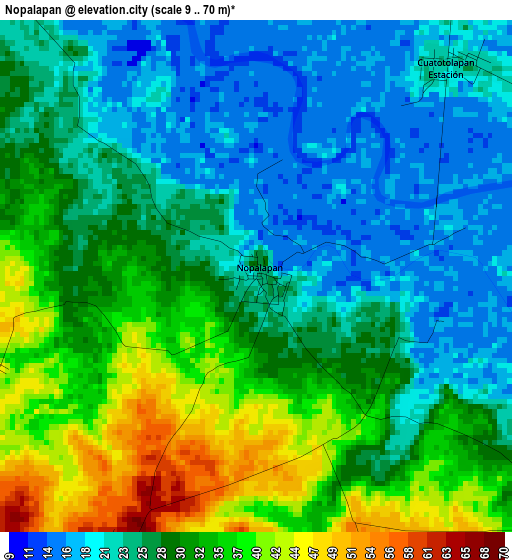 Nopalapan elevation map