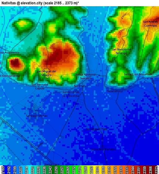 Natívitas elevation map