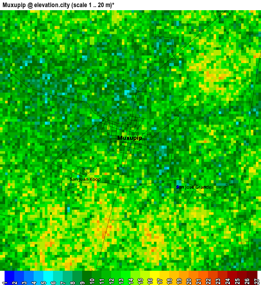 Muxupip elevation map