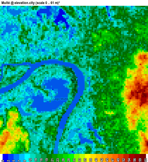 Multé elevation map