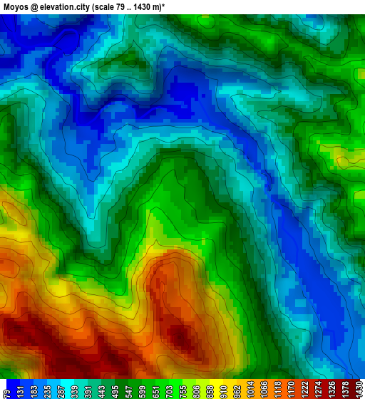 Moyos elevation map