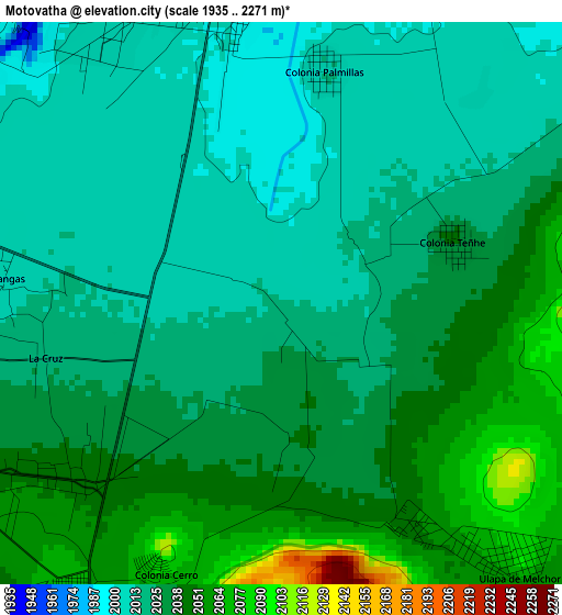 Motovatha elevation map