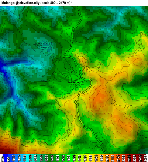 Molango elevation map