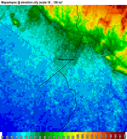 Mapastepec elevation map