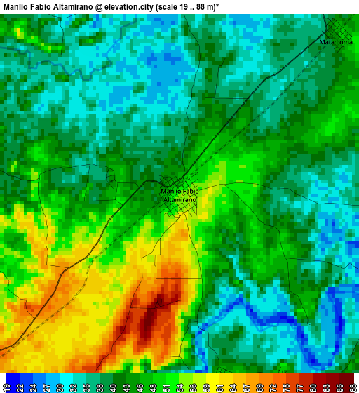 Manlio Fabio Altamirano elevation map