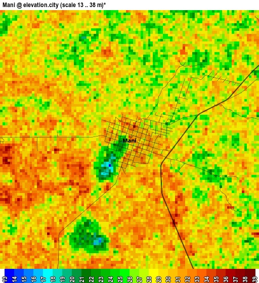 Mani elevation map