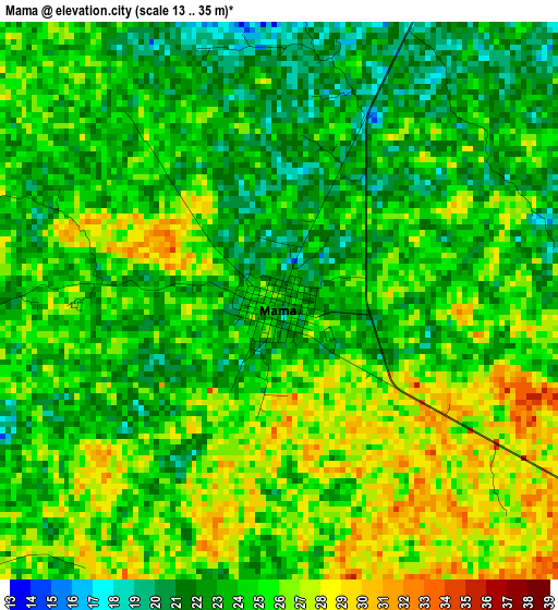 Mama elevation map