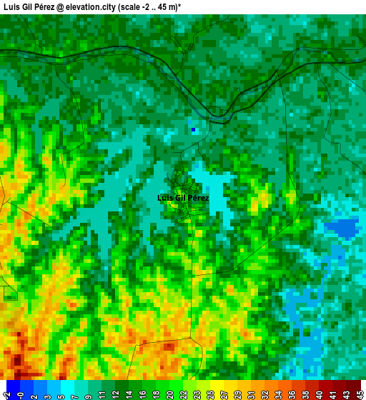 Luis Gil Pérez elevation map