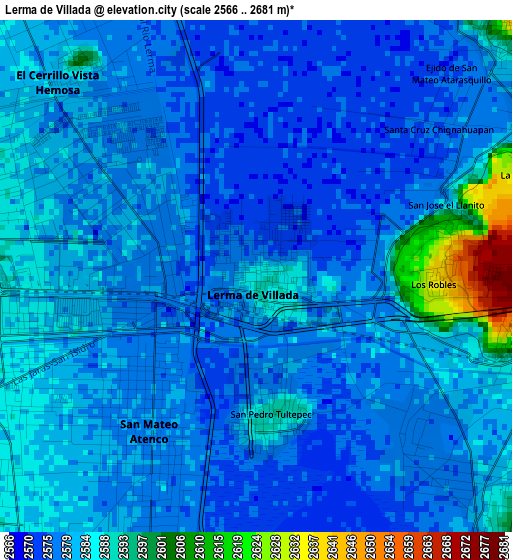 Lerma de Villada elevation map