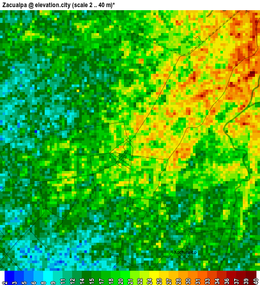 Zacualpa elevation map