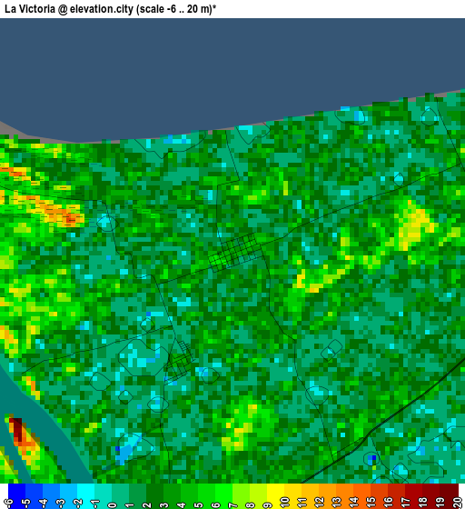 La Victoria elevation map