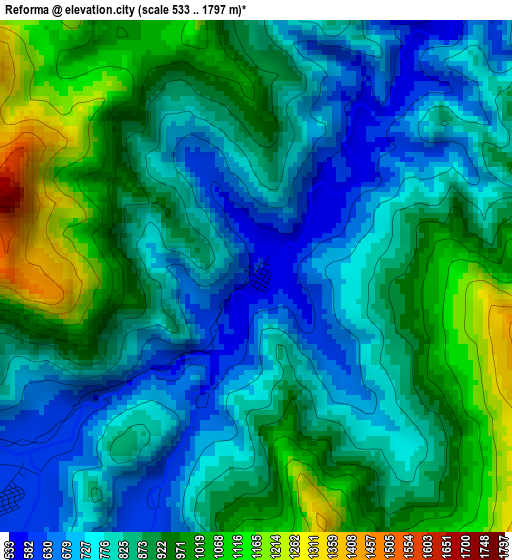 Reforma elevation map