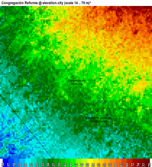 Congregación Reforma elevation map