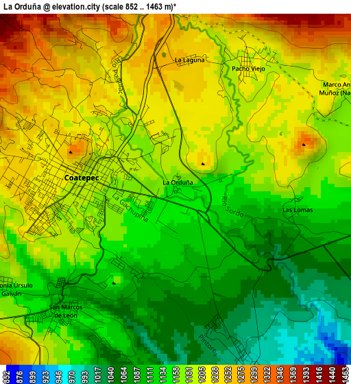 La Orduña elevation map