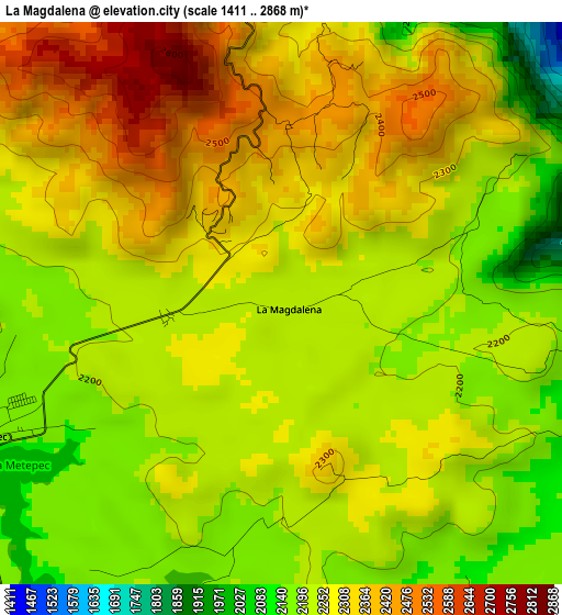 La Magdalena elevation map