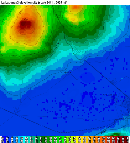 La Laguna elevation map