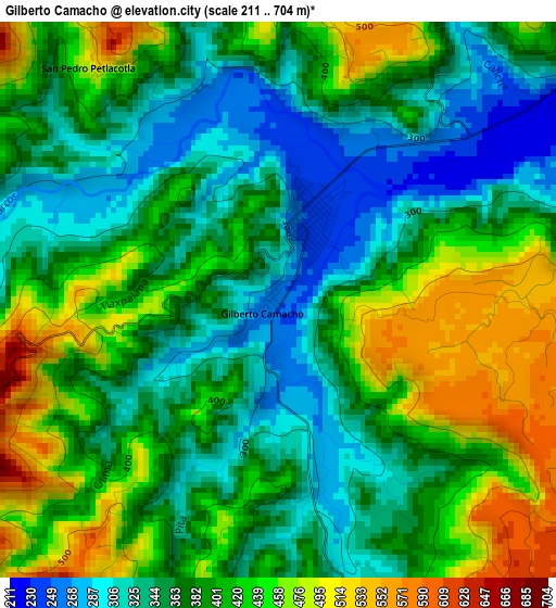 Gilberto Camacho elevation map