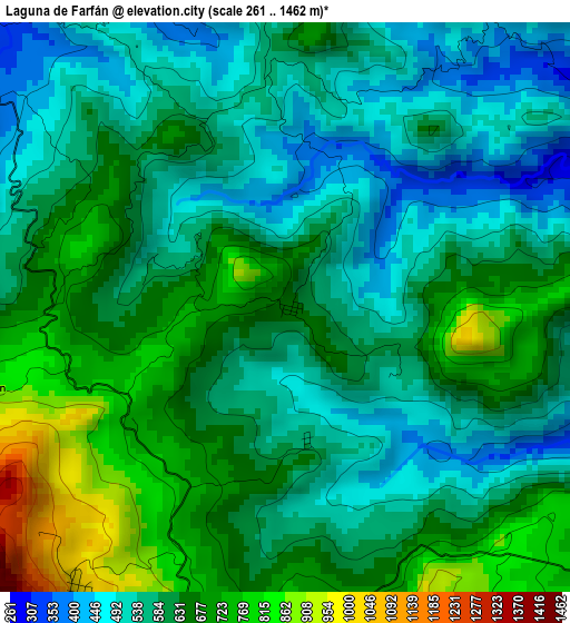 Laguna de Farfán elevation map