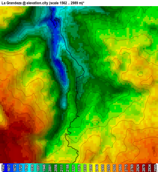 La Grandeza elevation map