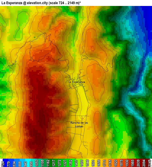 La Esperanza elevation map