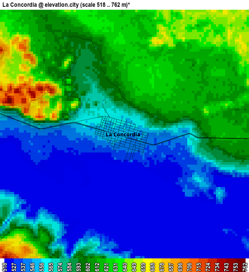 La Concordia elevation map