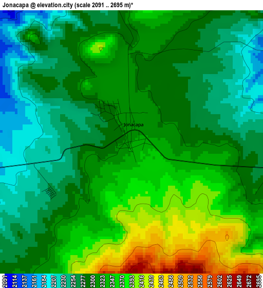 Jonacapa elevation map