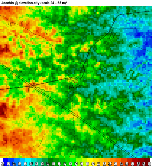 Joachín elevation map