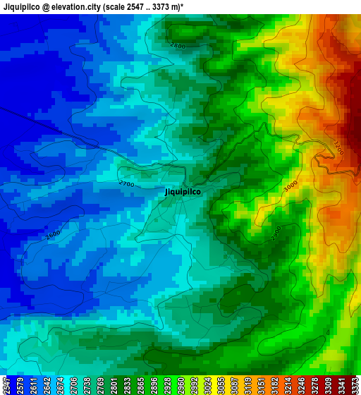 Jiquipilco elevation map