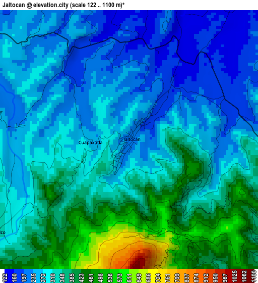 Jaltocan elevation map