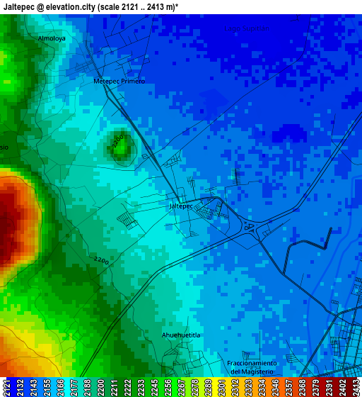 Jaltepec elevation map