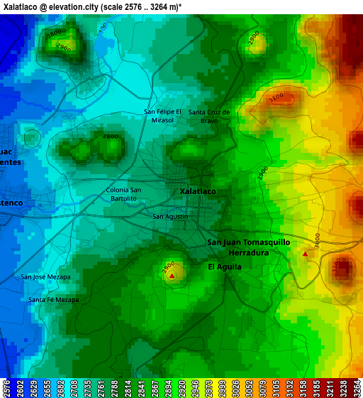 Xalatlaco elevation map