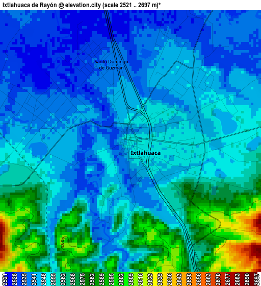 Ixtlahuaca de Rayón elevation map
