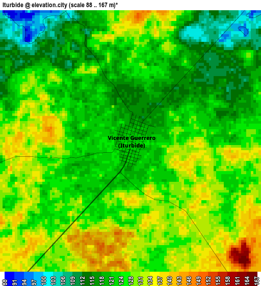 Iturbide elevation map