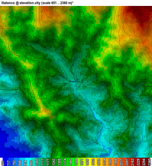 Iliatenco elevation map